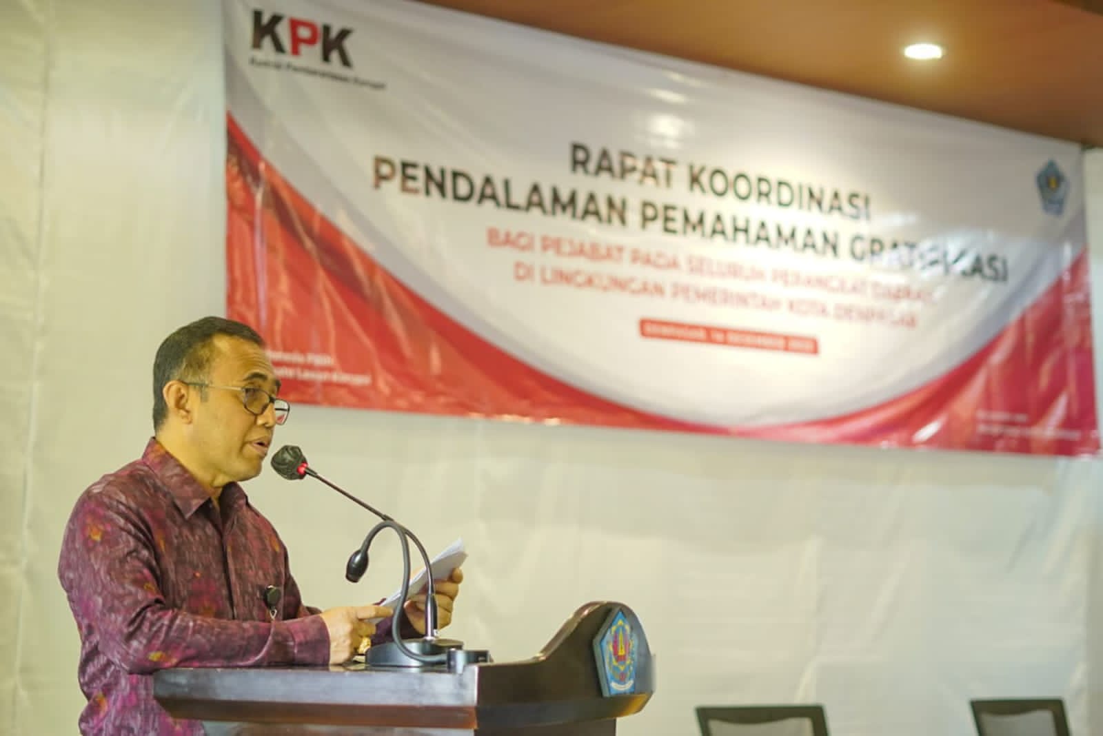 Walikota Jaya Negara Buka Rakor Pendalaman Pemahaman Gratifikas