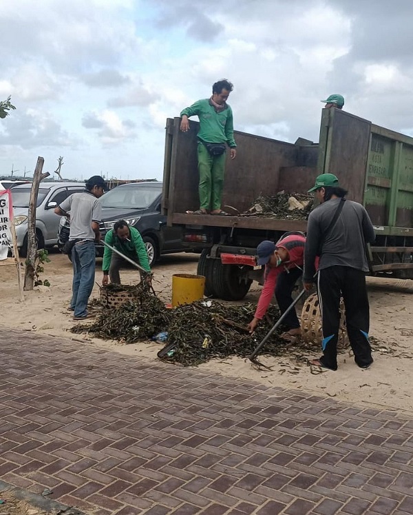 DLHK Denpasar Respon Cepat Penanganan Sampah Kiriman di Kawasan Pantai Sanur 