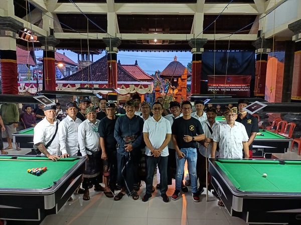 Gali Potensi Atlet Billiard Walikota Jaya Negara Buka Turnamen Billiard ST Semadhi Dharma Putra Br. Poh Gading. 