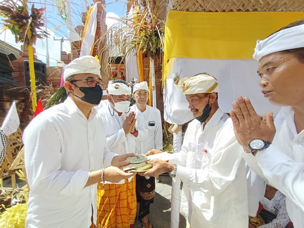 Jaya Negara Hadiri Karya Ngenteg Linggih Dan Pedudusan Alit Betara Begawan Penyarikan Banjar Uma Desa Peguyangan Kaja