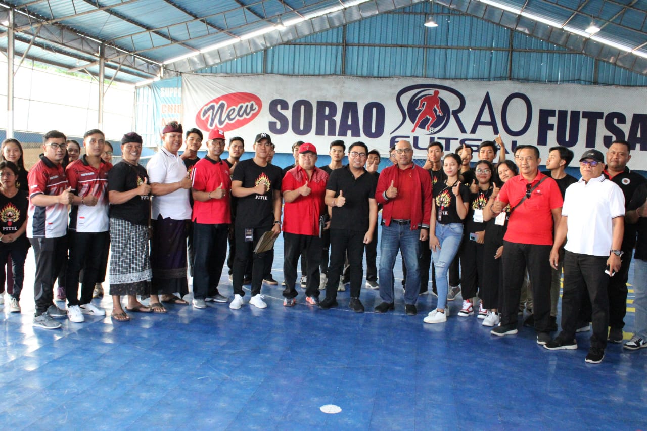 Wawali Arya Wibawa Buka Turnamen Futsal Antar Banjar ST Setia Remaja Banjar Pitik Pedungan.