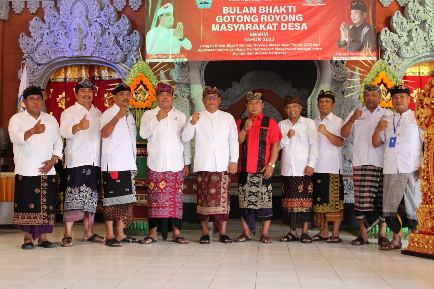 Sambut Bulan Bhakti Gotong Royong, Sekda Alit Wiradana Buka Lomba Rindik di Desa Padang Sambian Kelod.