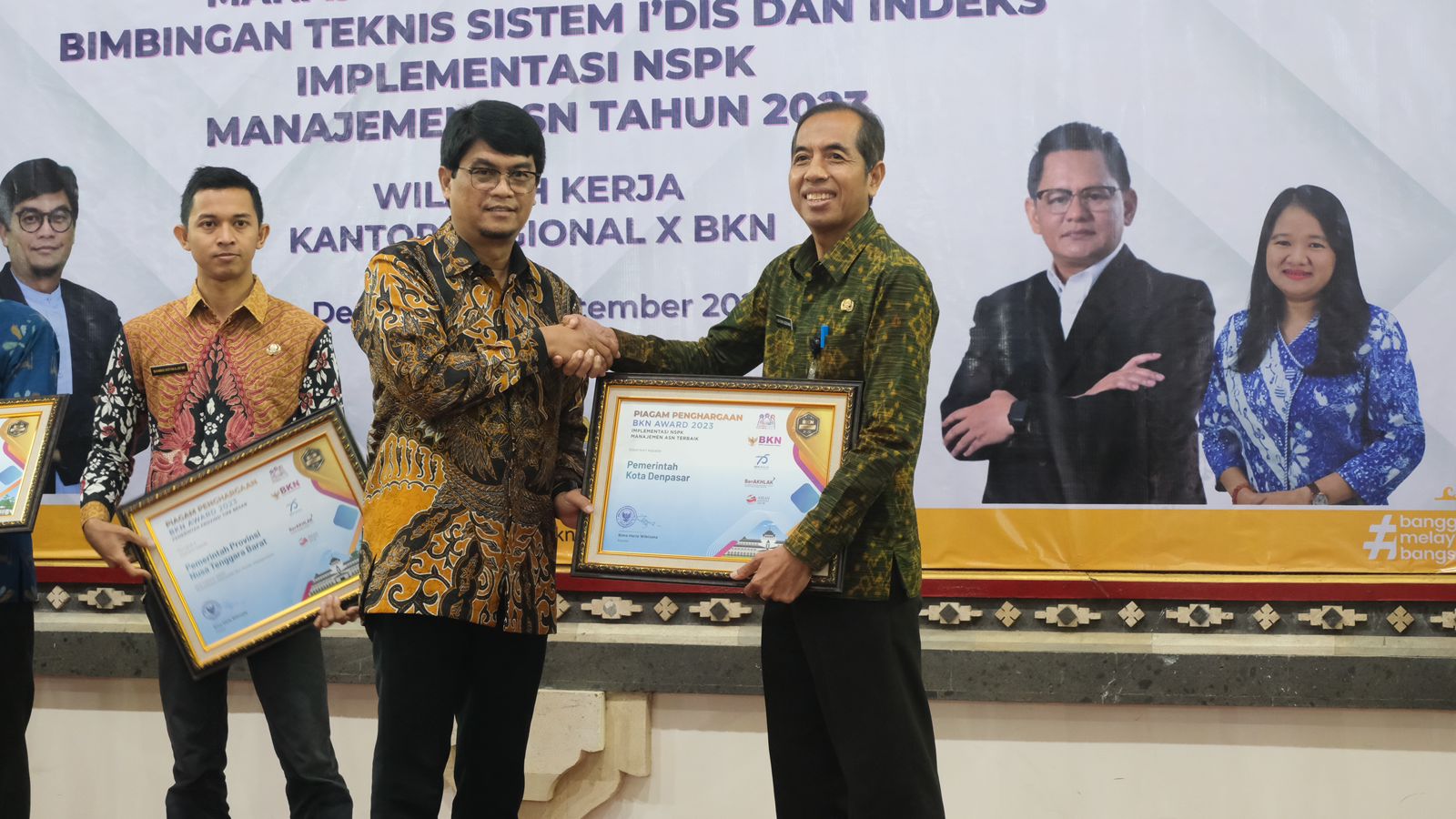 Kota Denpasar Raih Tiga Penghargaan BKN Award Tahun 2023, NSPK Manajemen ASN Jadi Yang Terbaik