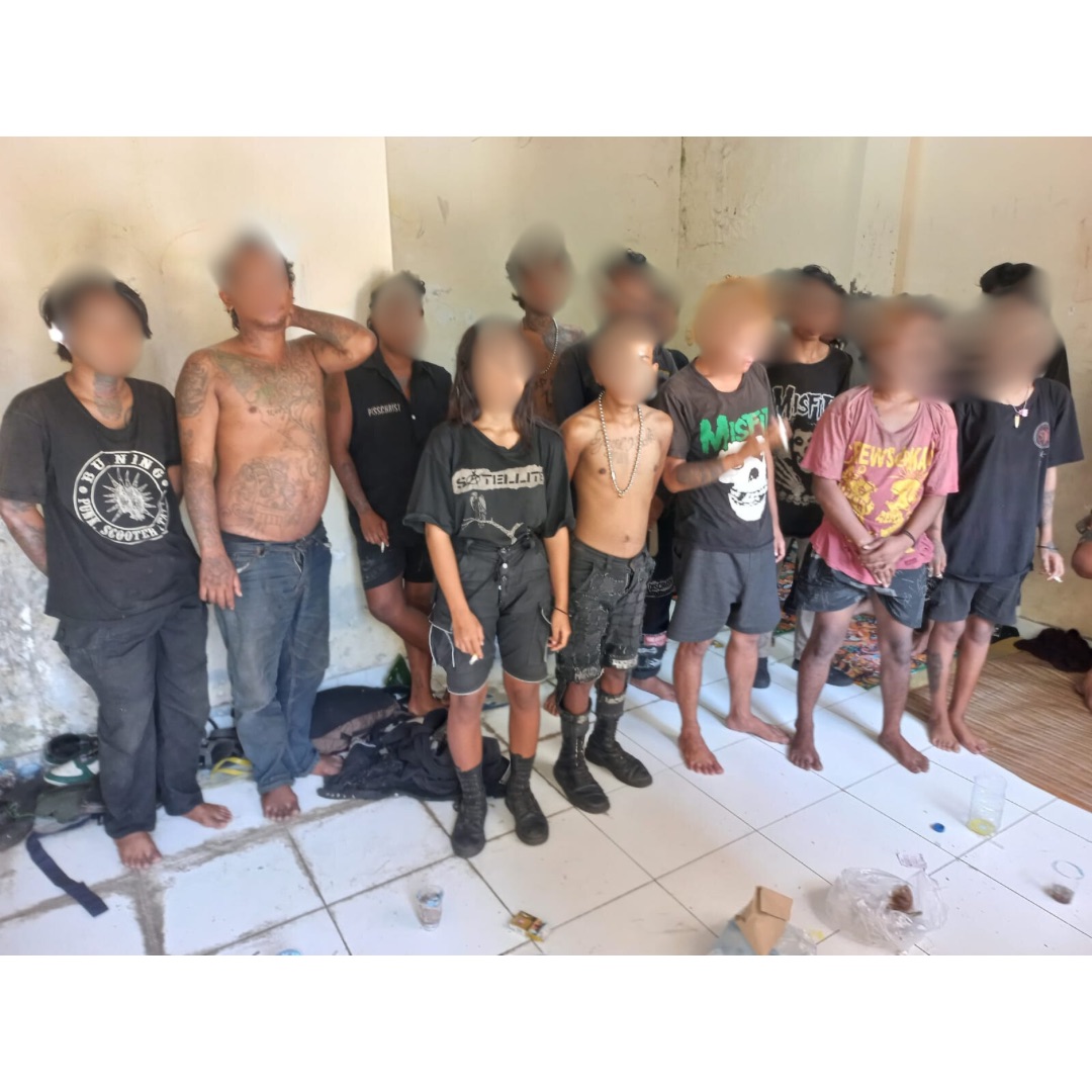 Ganggu Ketertiban Umum, Sat Pol PP Denpasar Gandeng Polsek Denut Tertibkan Anak Punk