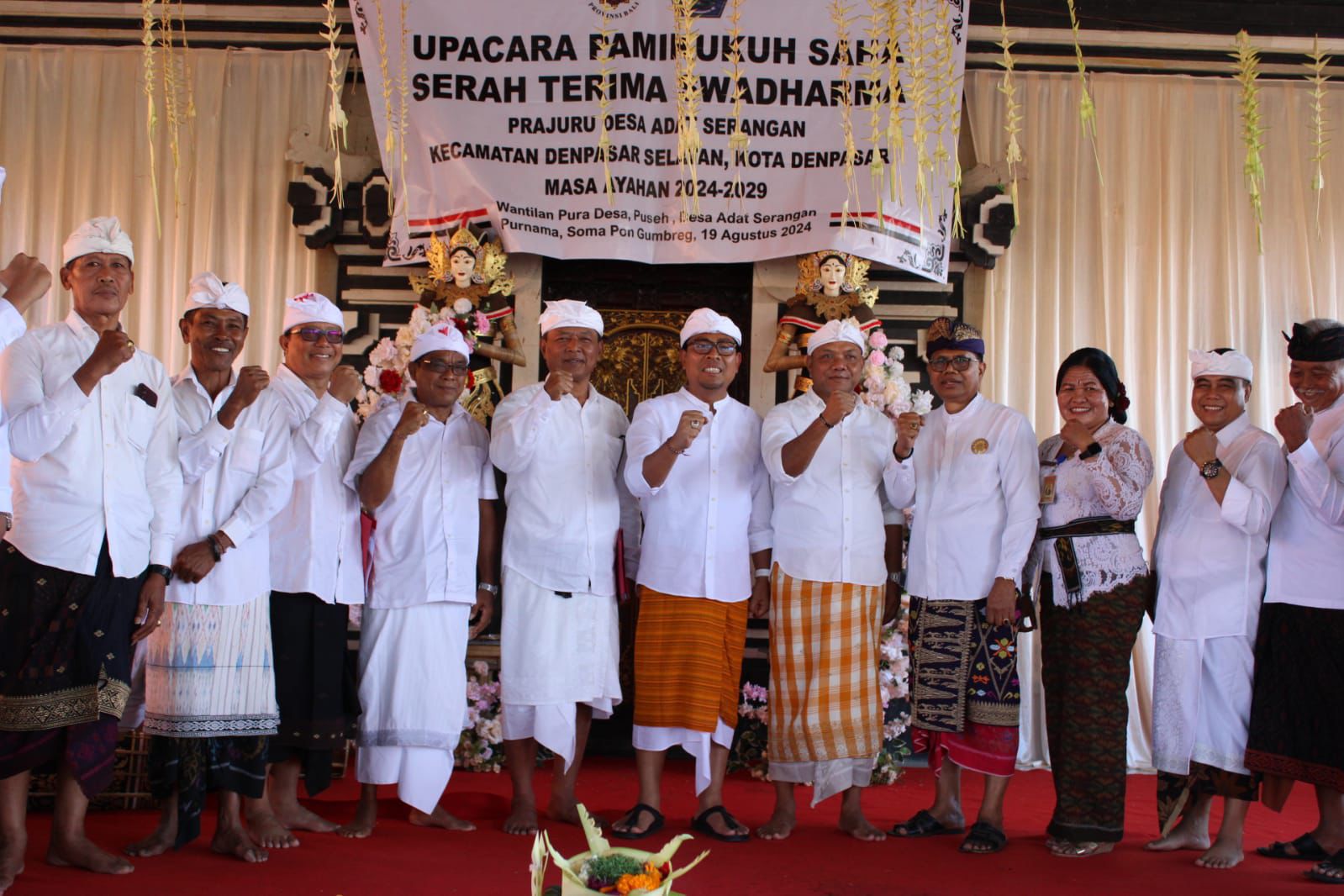 Wawali Arya Wibawa Hadiri Pengukuhan Bendesa dan Prajuru Adat Serangan
