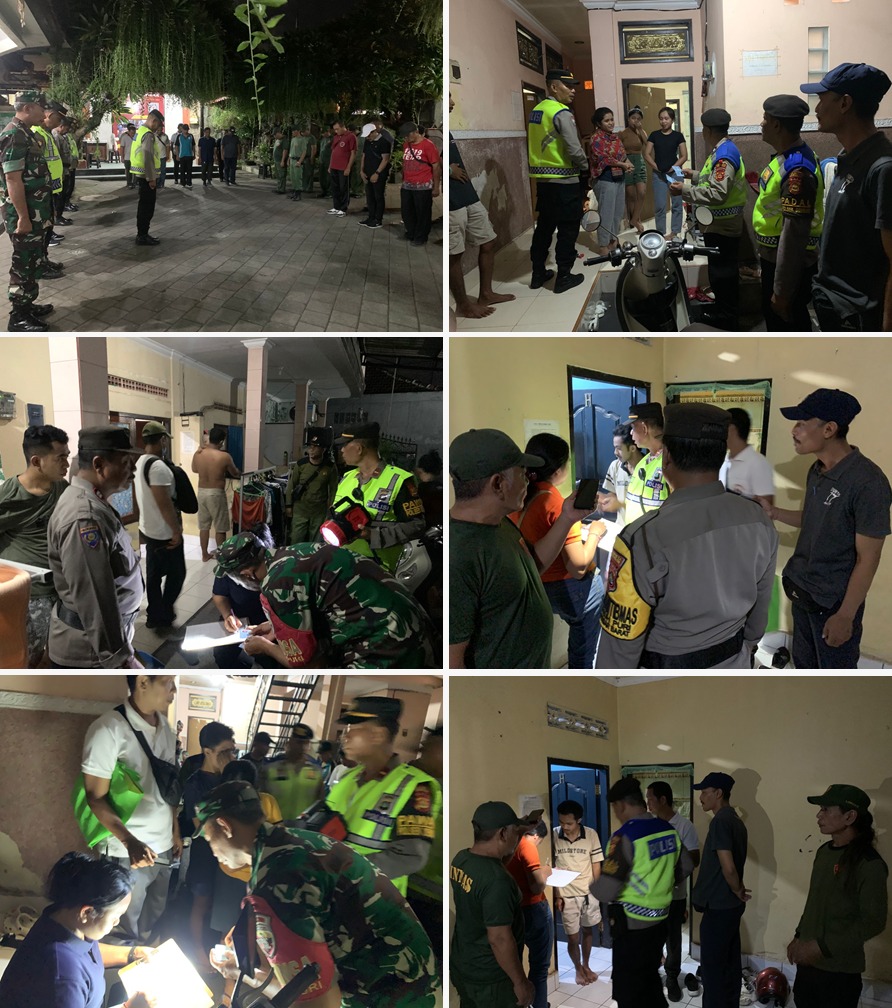 Jaga Kondusifitas Wilayah Desa Dauh Puri Kaja dan Kelurahan Dauh Puri Gelar Pendataan Penduduk Non Permanen