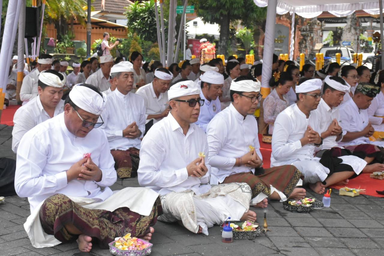 Rangkaian Nyepi Caka 1947, Pemkot Denpasar Gelar Tawur Agung Tilem Kesanga di Kawasan Catus Pata Patung Catur Muka. 