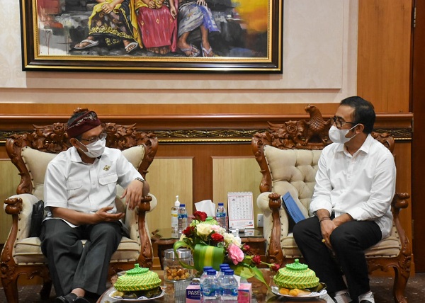 Walikota Jaya Negara Terima Kunjungan Silaturahmi Kepala BPK RI Perwakilan Bali