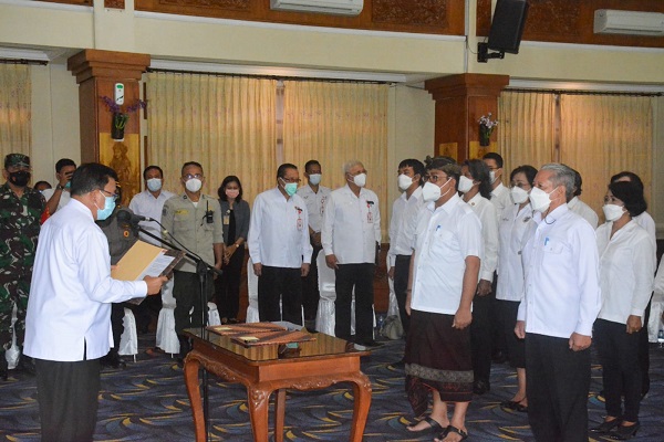 Wawali Arya Wibawa Dikukuhkan Jadi Ketua PMI Kota Denpasar Periode 2021-2026, Jaya Negara: Amalkan Prinsip Dasar PMI, Dharma Bhaktikan Tugas Untuk Masyarakat Luas 