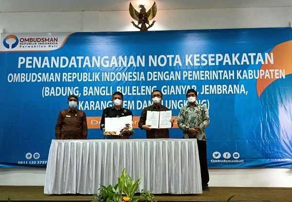 Tingkatkan Kualitas Pelayanan Publik, Walikota Jaya Negara Tandatangani Nota Kesepahaman Dengan Ombudsman RI