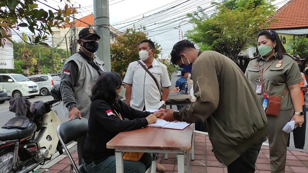 Lagi , 28 Pelanggar Prokes Dijaring Tim Yustisi Denpasar
