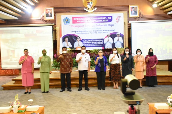Wawali Arya Wibawa Hadiri Peringatan Hari Ibu Ke-93 di Kota Denpasar