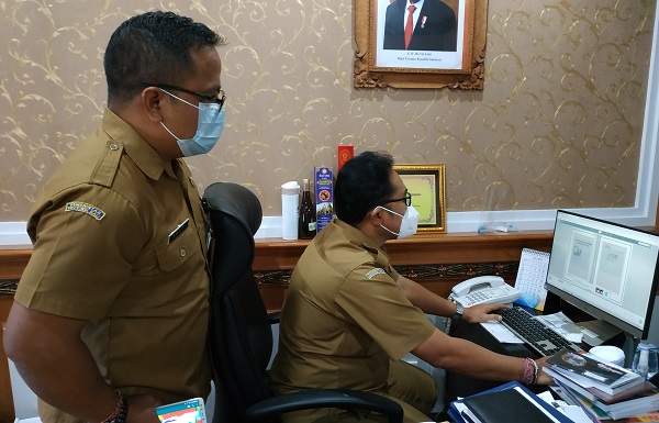 Bagian Protokol dan Komunikasi Pimpinan Launching Layanan SIDoPing
