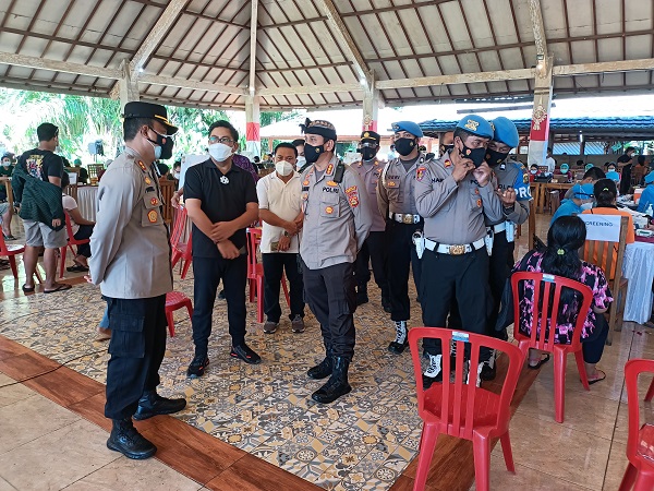 Peringati Hut Bhayangkara ke 75 Pemkot Gandeng Polresta Denpasar Laksanakan Vaksinasi Massal