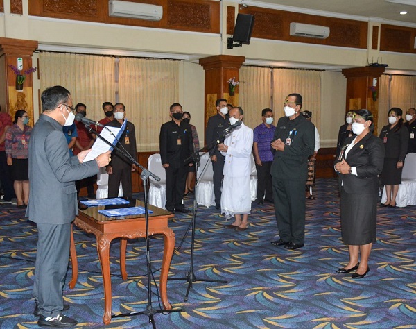 Walikota Jaya Negara Rotasi 11 Pejabat Eselon II di Pemkot Denpasar