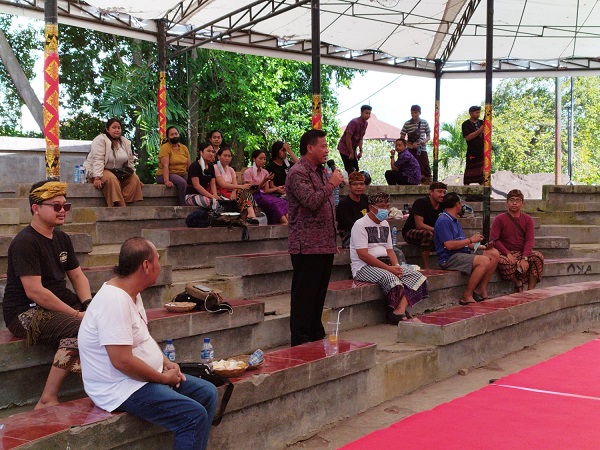 Sekda Alit Wiradana Tinjau Gladi Persiapan Janger Duta Denpasar Di Kalangan Ayodya. 