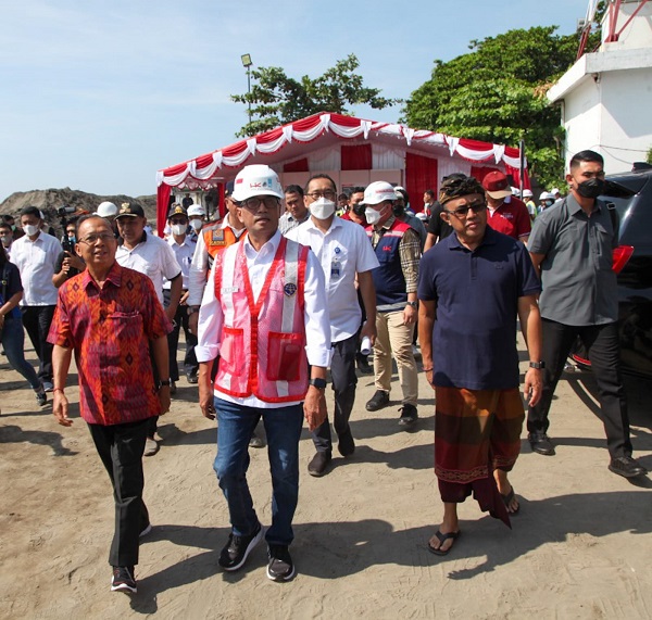 Walikota Jaya Negara Dampingi Menhub Budi Karya Sumadi Tinjau Progres Pelabuhan Sanur