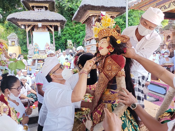 Jaya Negara Hadiri Prosesi Munggel Pelawatan Ratu Ngurah Agung Desa Adat Tembawu.