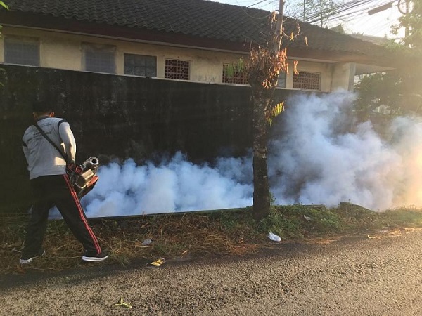 Antisipasi Penyebaran DBD Kelurahan Panjer Lakukan Fogging