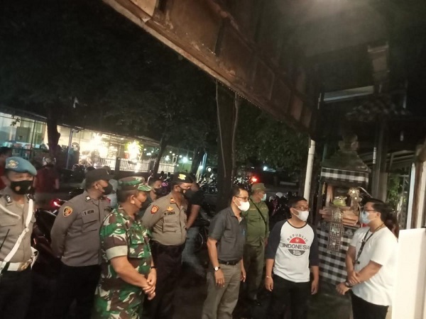 Tekan Penularan Covid 19 Satgas Kecamatan Denpasar Timur Lakukan Pemantuan Prokes